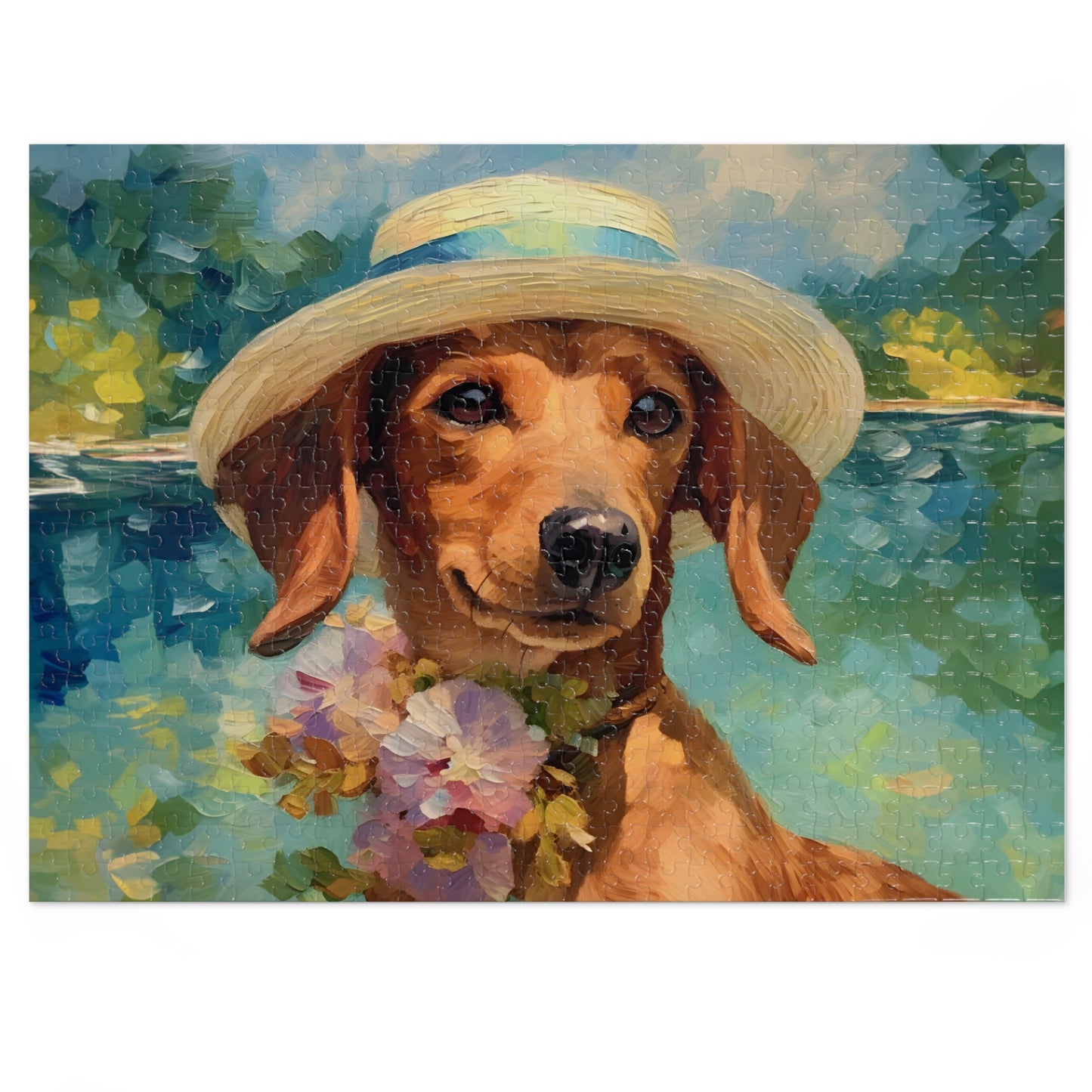 Dachshund Monet Puzzle (30, 110, 252, 500,1000-Piece)