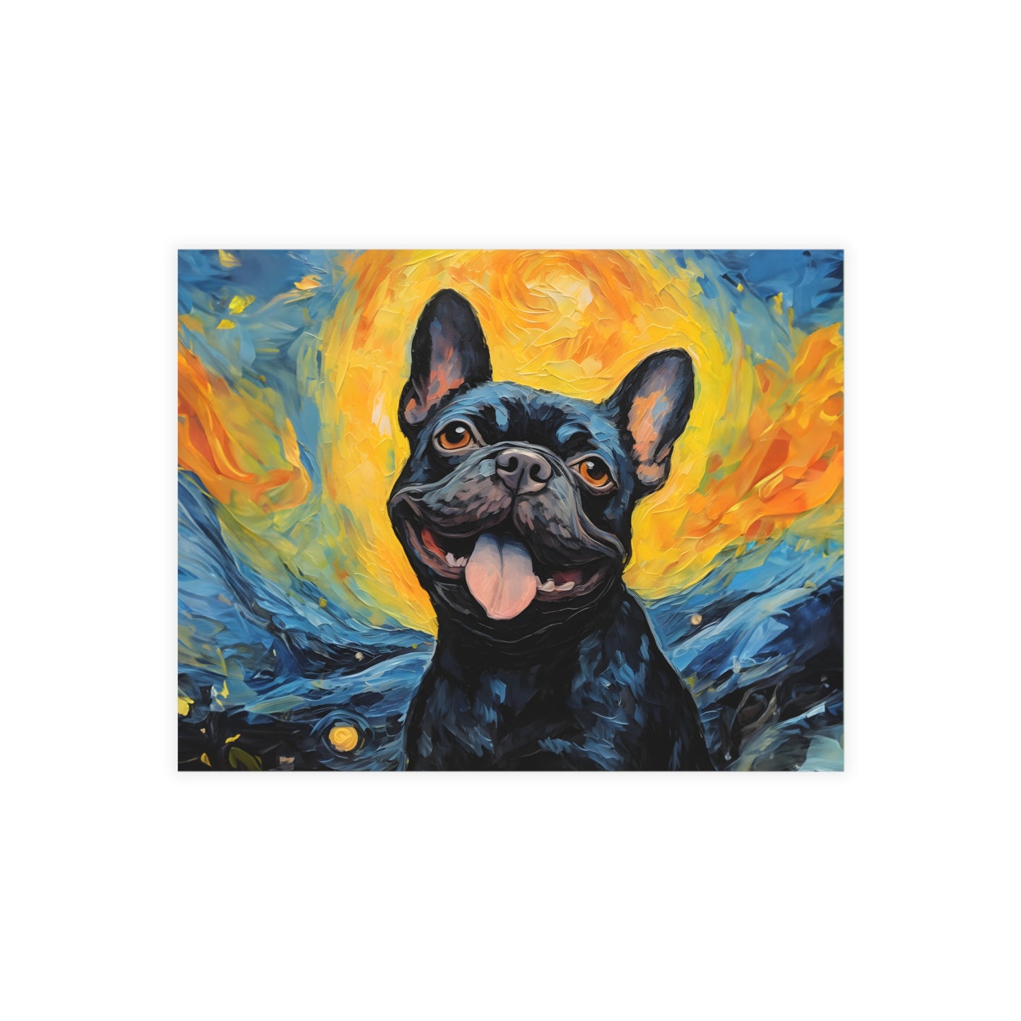 French Bulldog Van Gogh Postcards