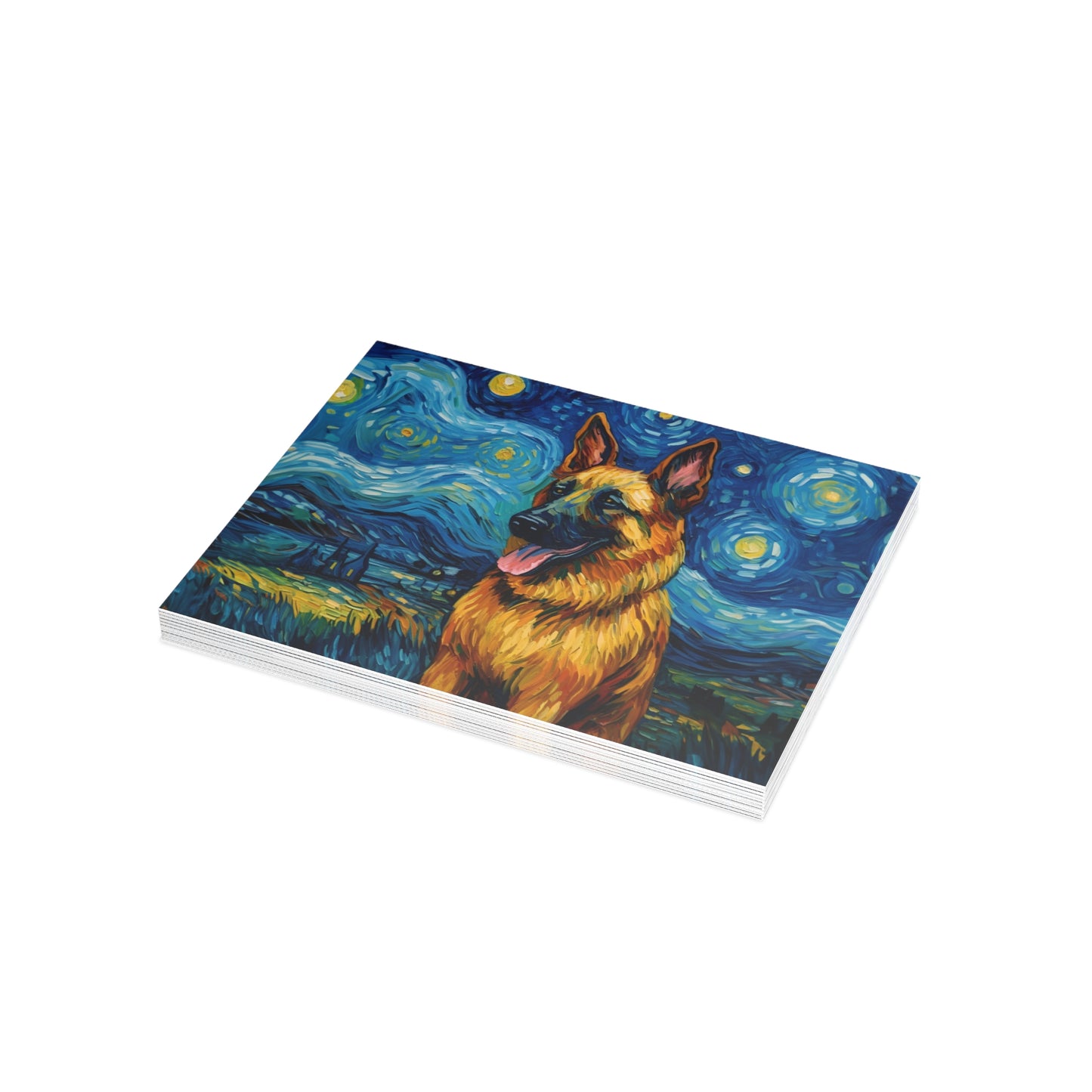 German Shepherd Van Gogh Postcards