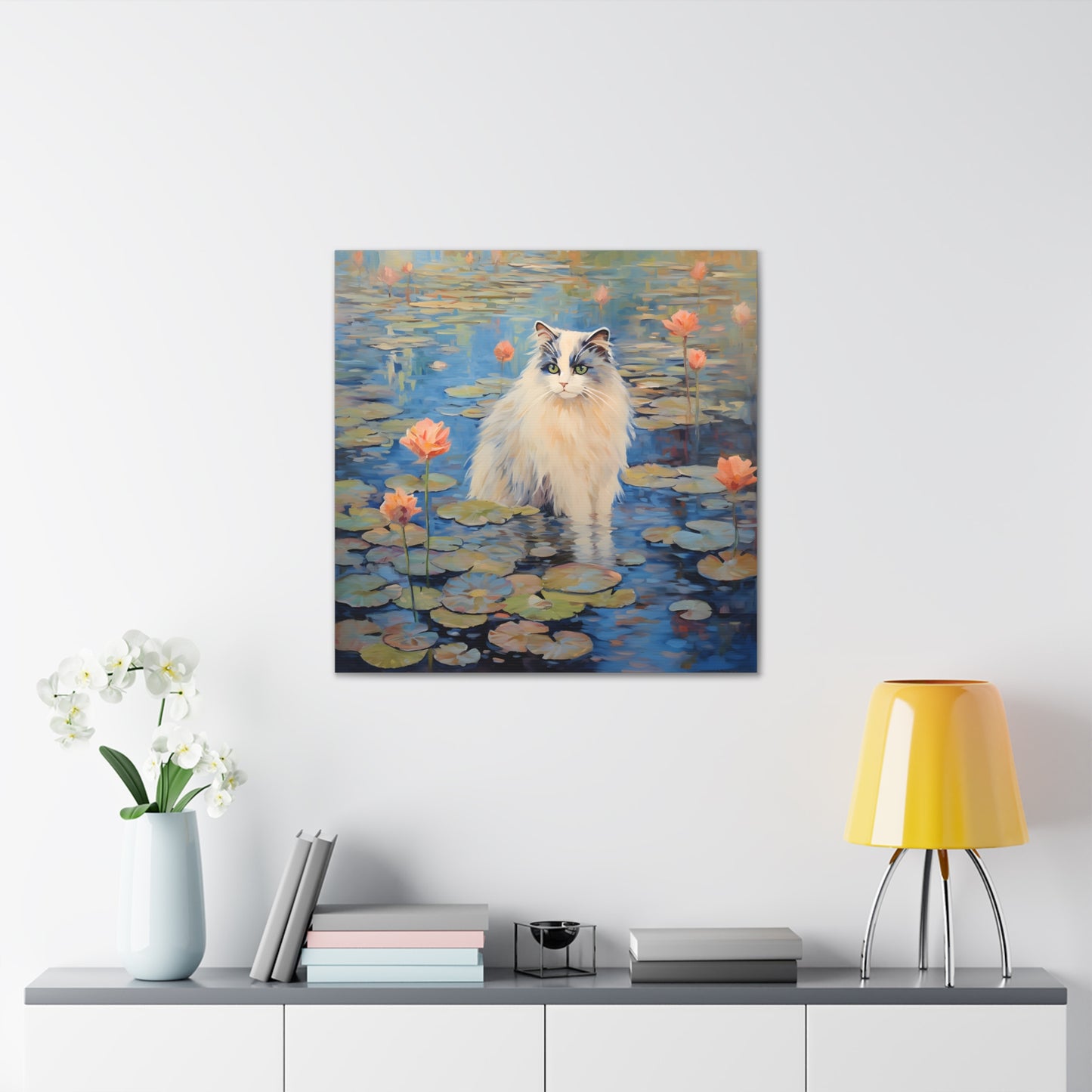 Cat Monet Canvas Print