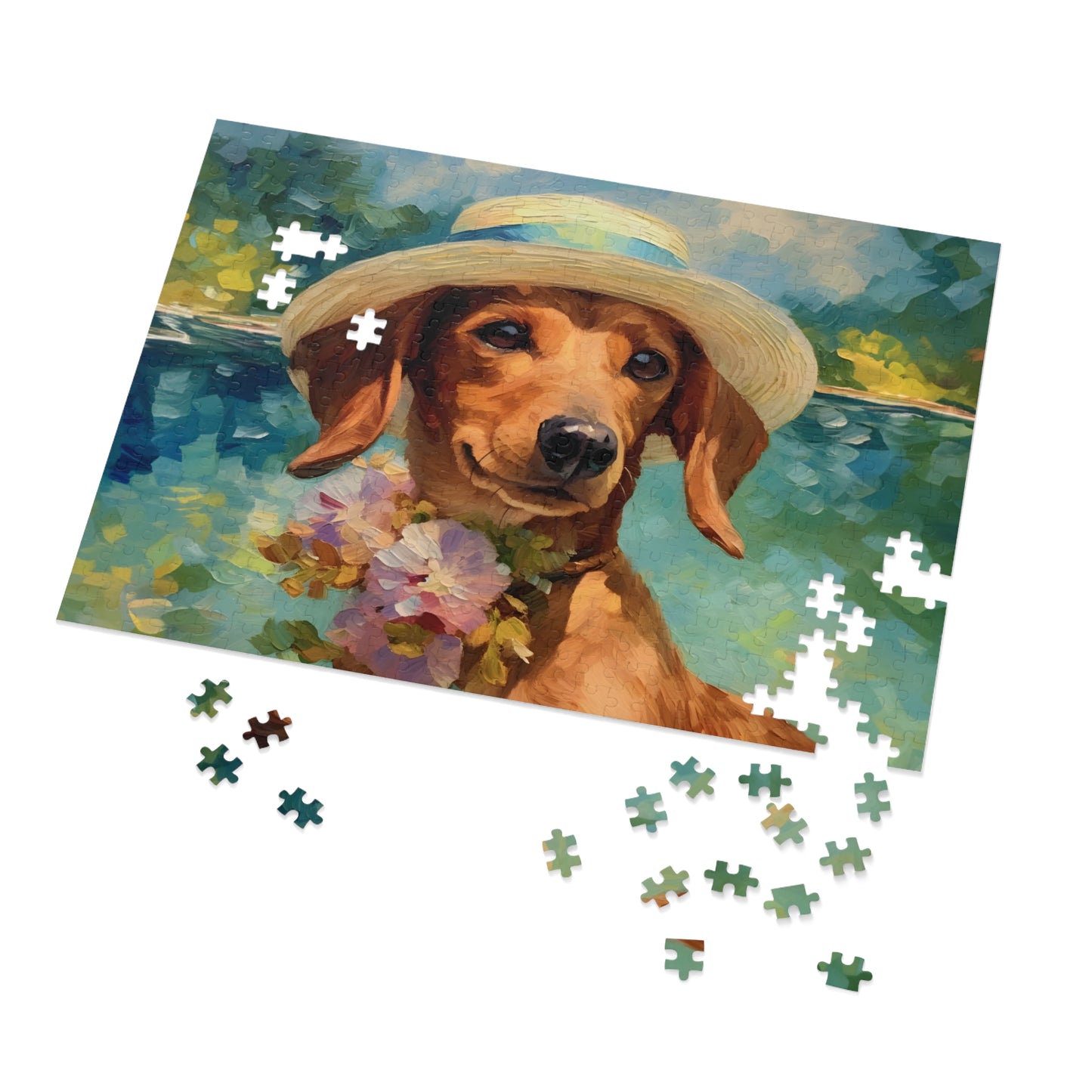 Dachshund Monet Puzzle (30, 110, 252, 500,1000-Piece)