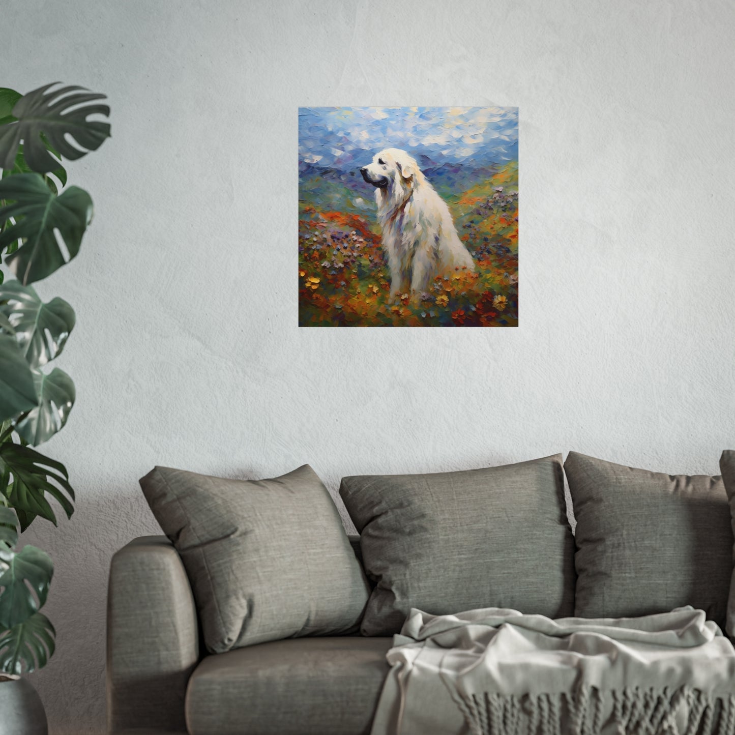 Great Pyrenees Monet Giclée Print