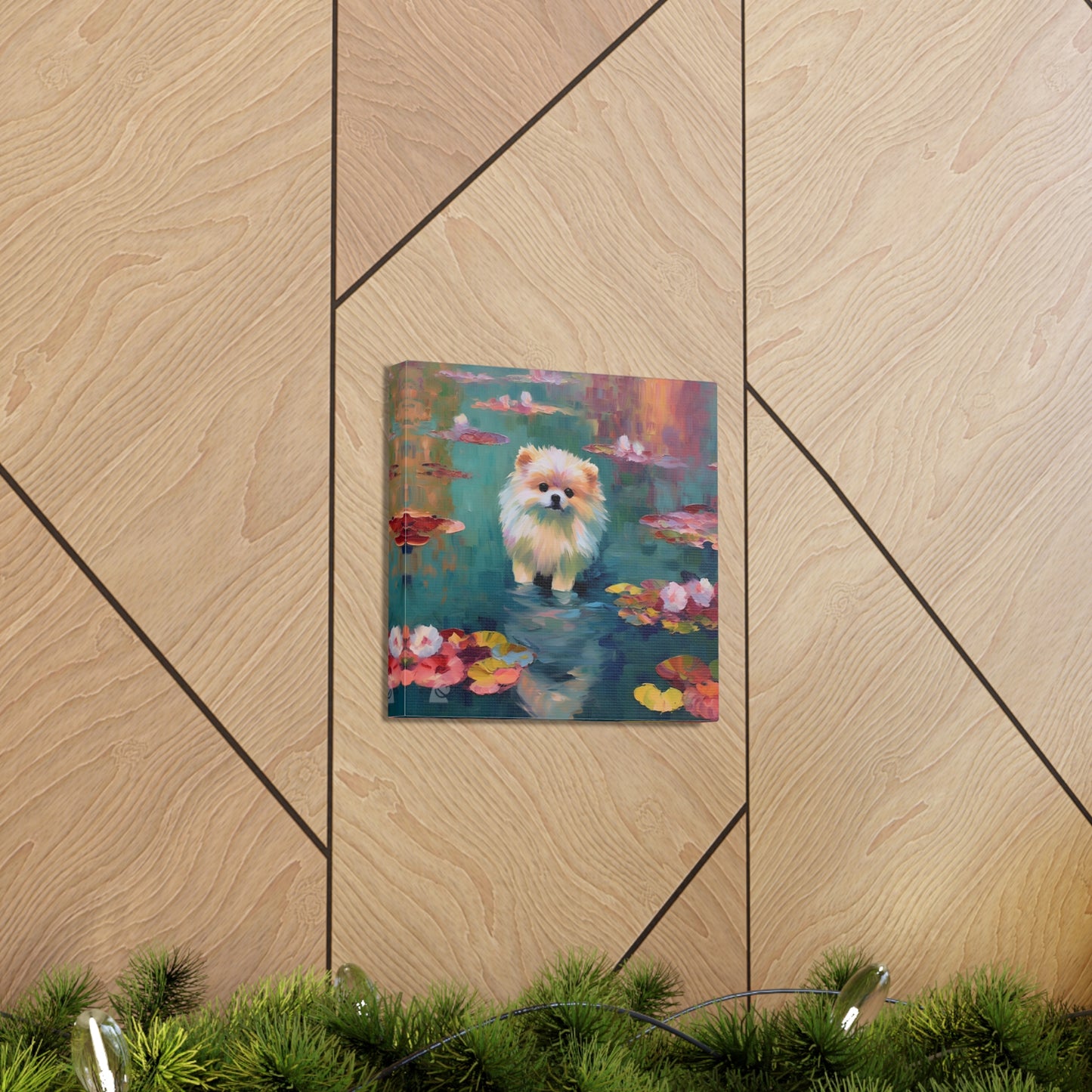 Pomeranian Monet Canvas Print