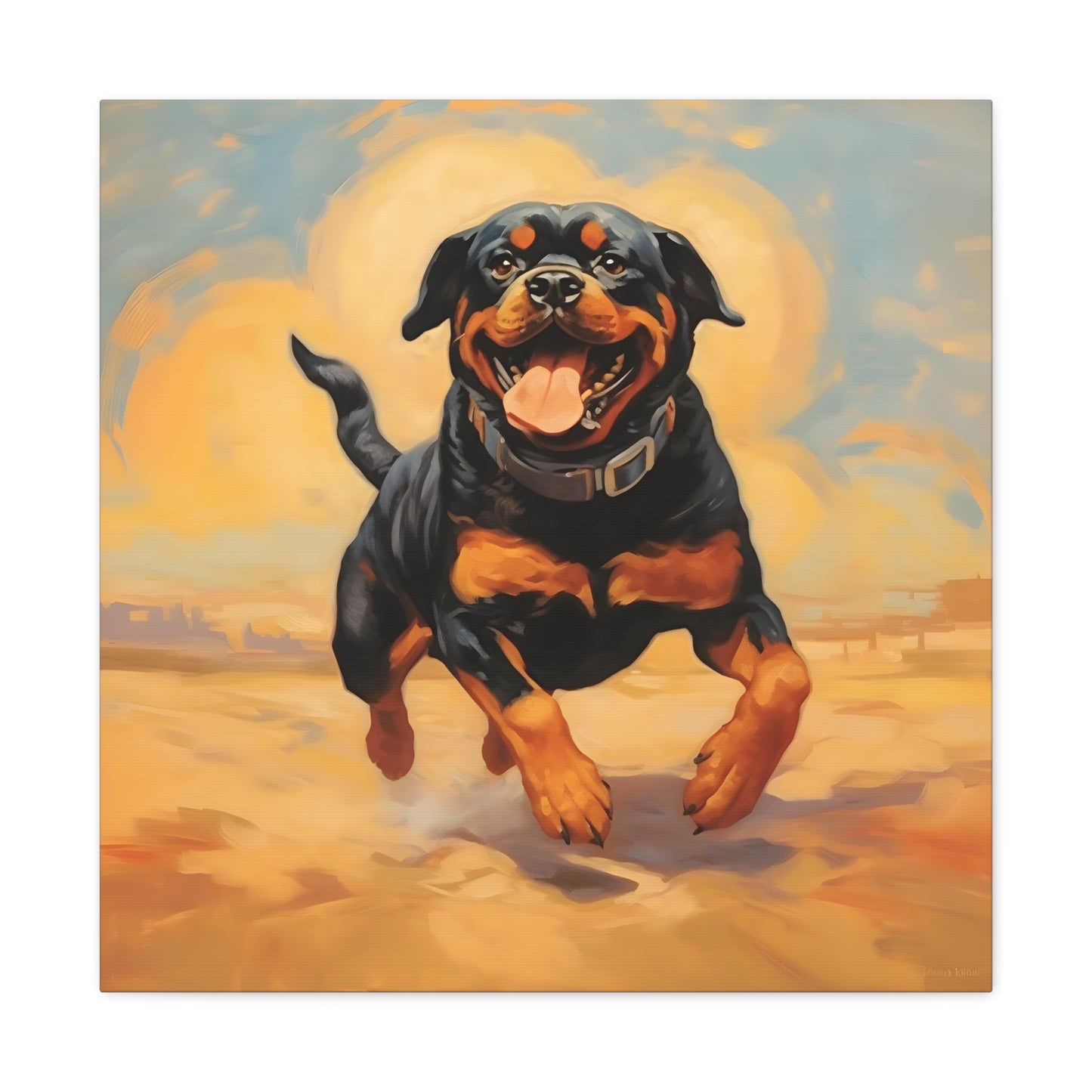 Rottweiler Dalí Canvas Print