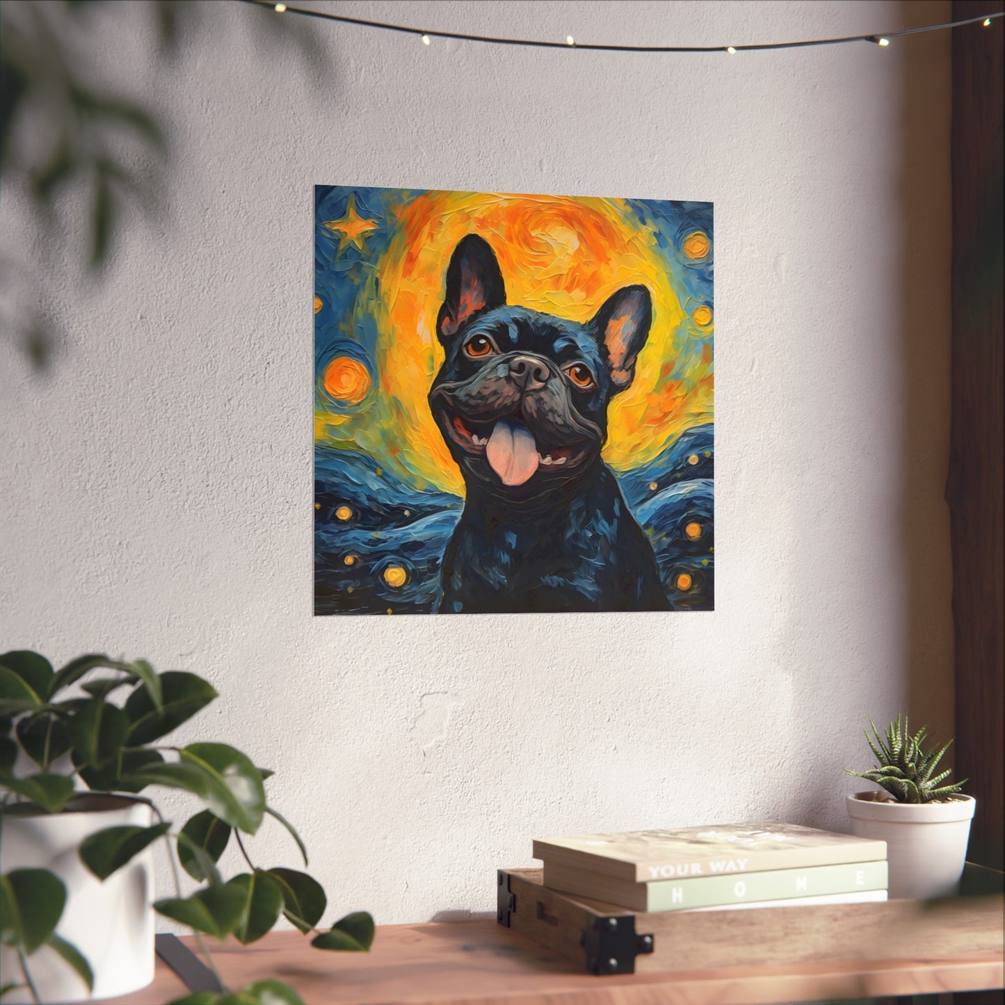 French Bulldog Van Gogh Giclée Print