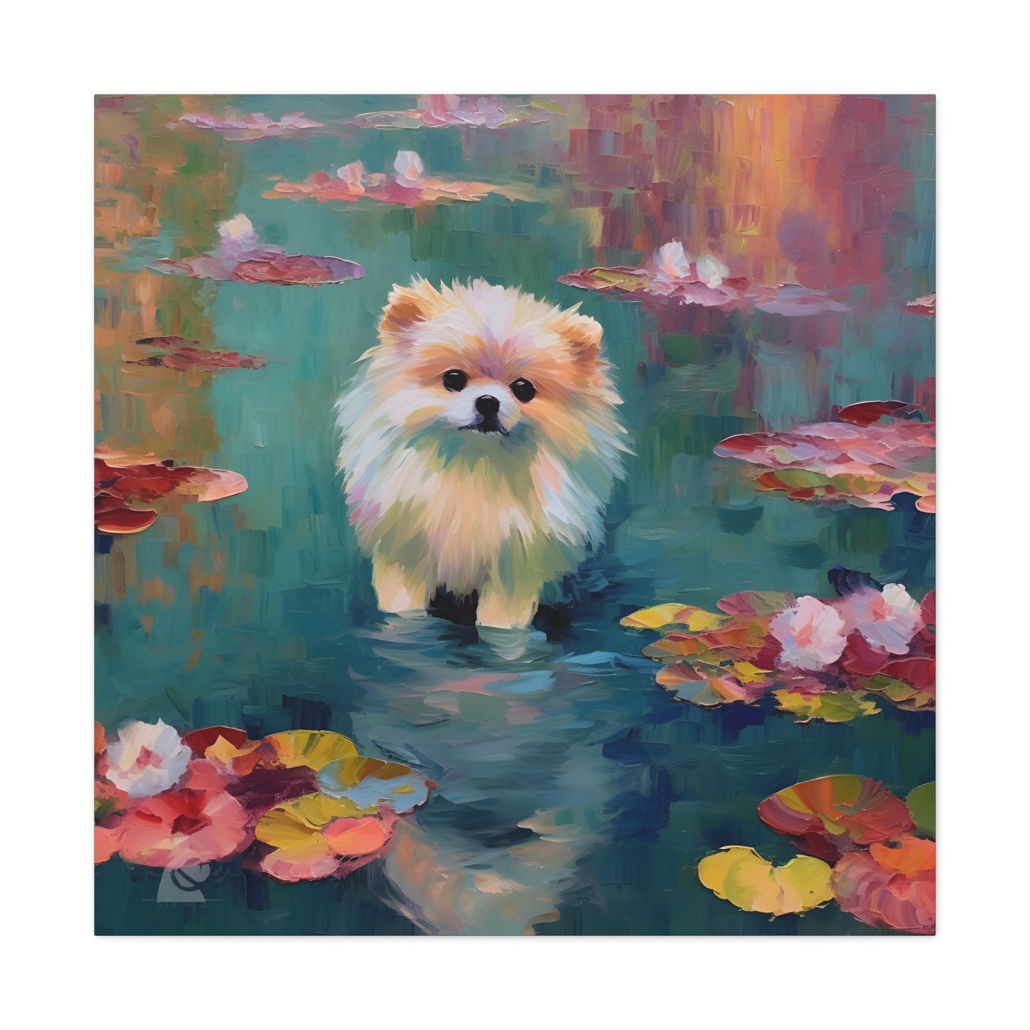 Pomeranian Monet Canvas Print