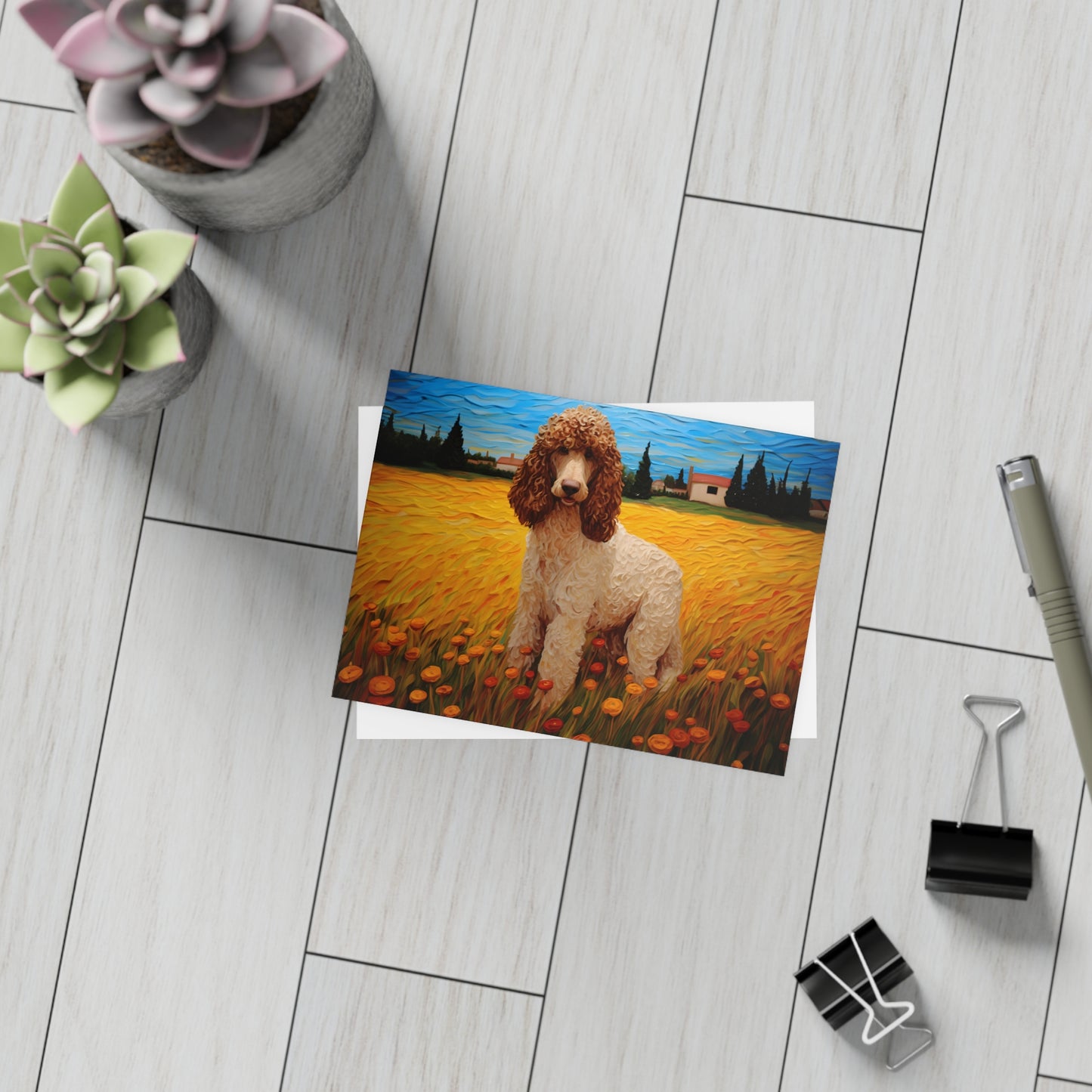 Standard Poodle Van Gogh Postcards