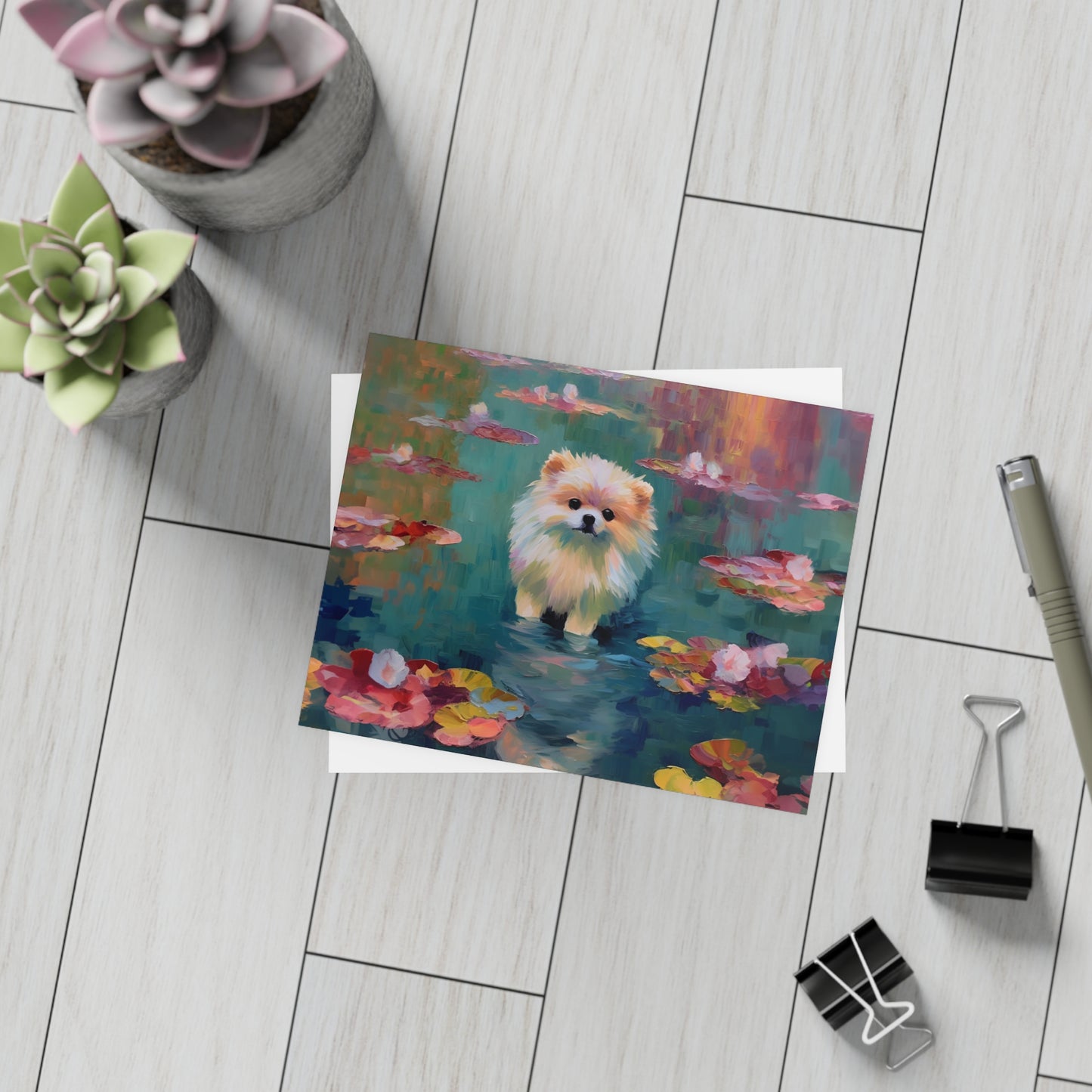 Pomeranian Monet Postcards