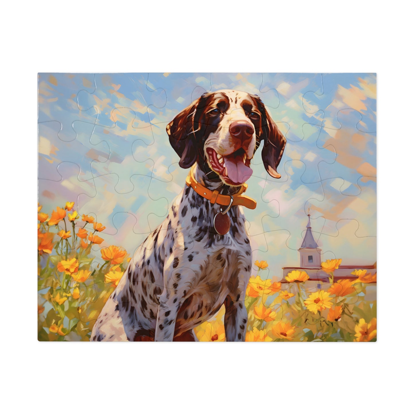 German Shorthaired Pointer Monet Puzzle Jigsaw Puzzle (30, 110, 252, 500,1000-Piece)