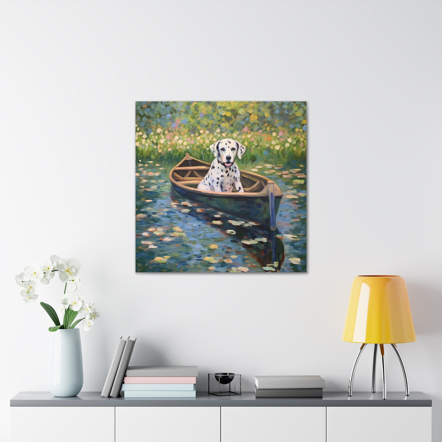 Dalmatian Monet Canvas Print