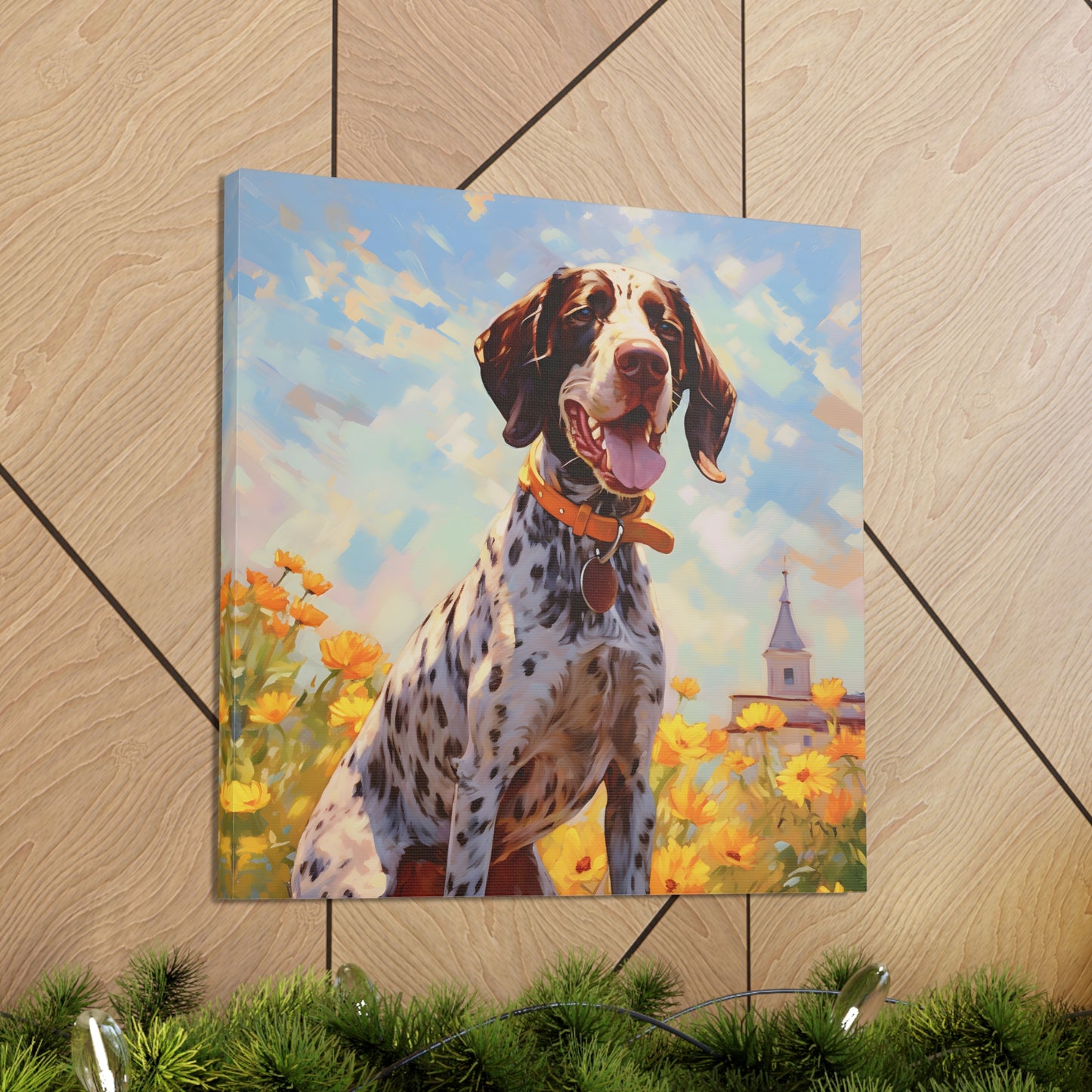 German Shorthaired Pointer Monet Canvas Print