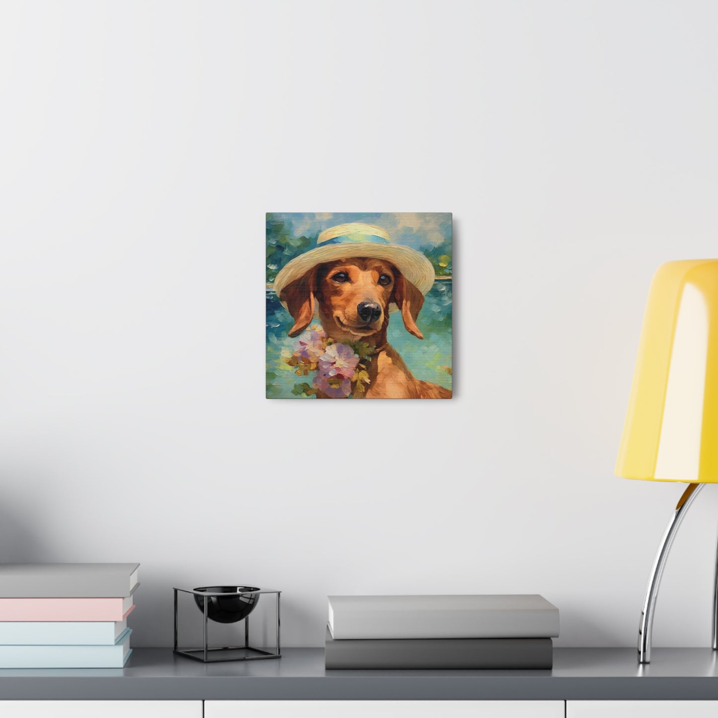 Dachshund Monet Canvas Print