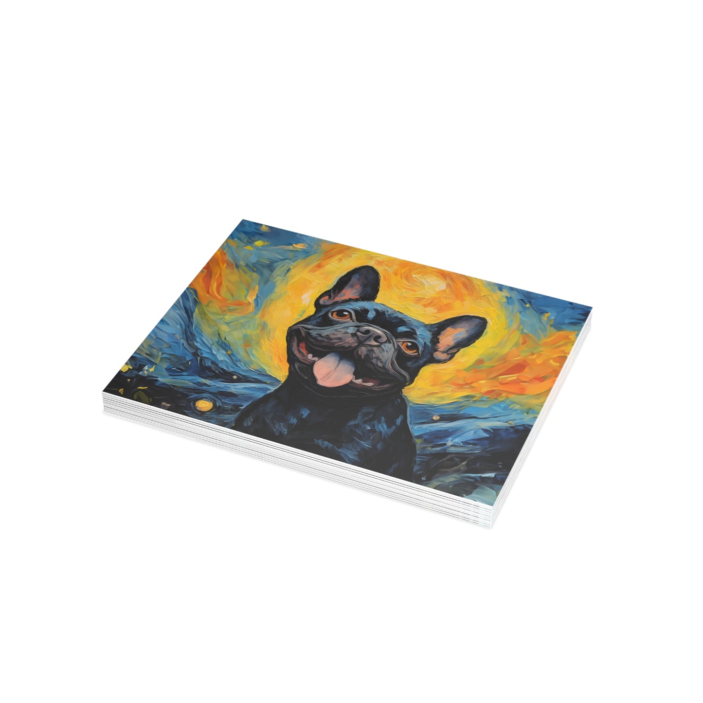 French Bulldog Van Gogh Postcards