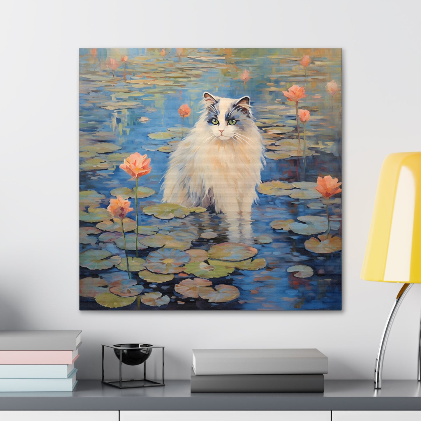 Cat Monet Canvas Print