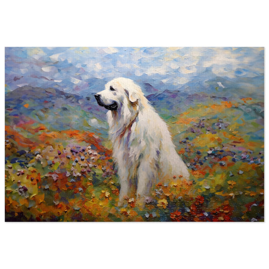 Great Pyrenees Monet Puzzle (30, 110, 252, 500,1000-Piece)