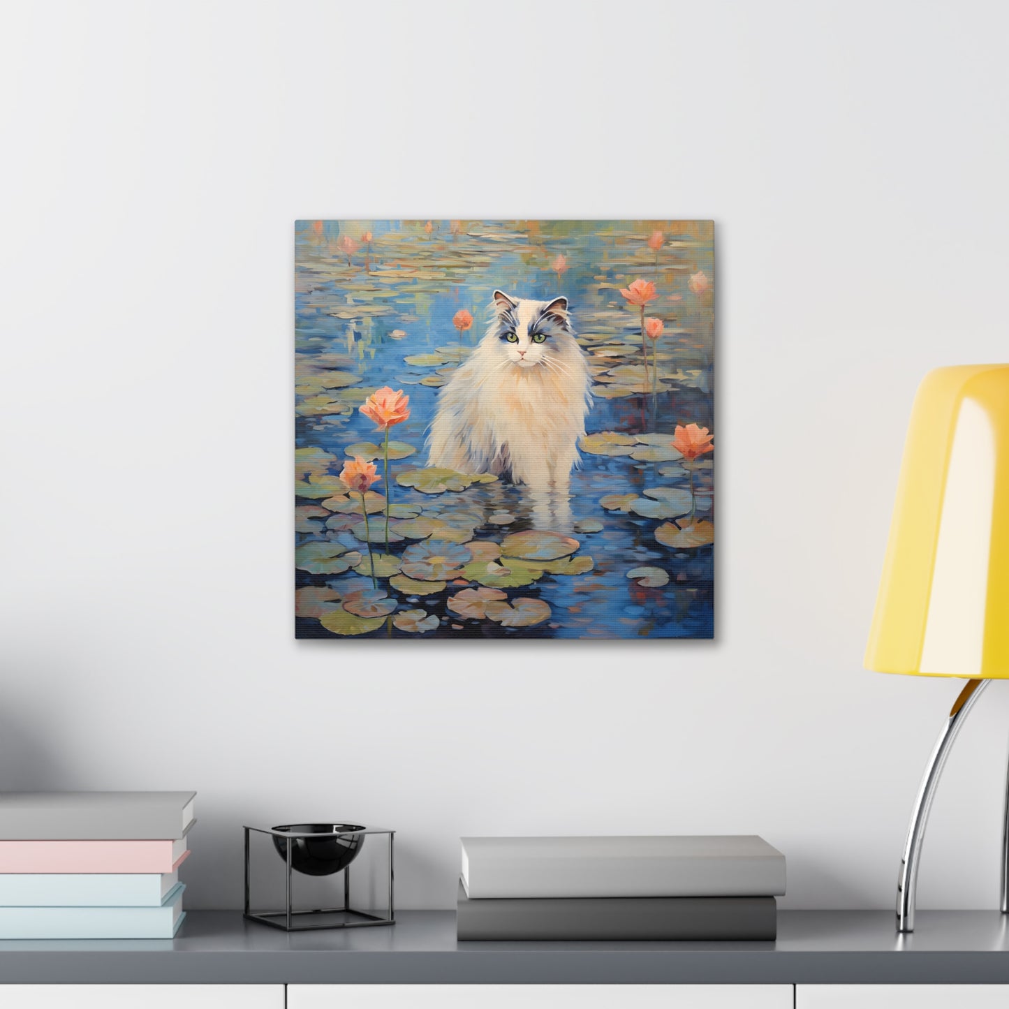 Cat Monet Canvas Print