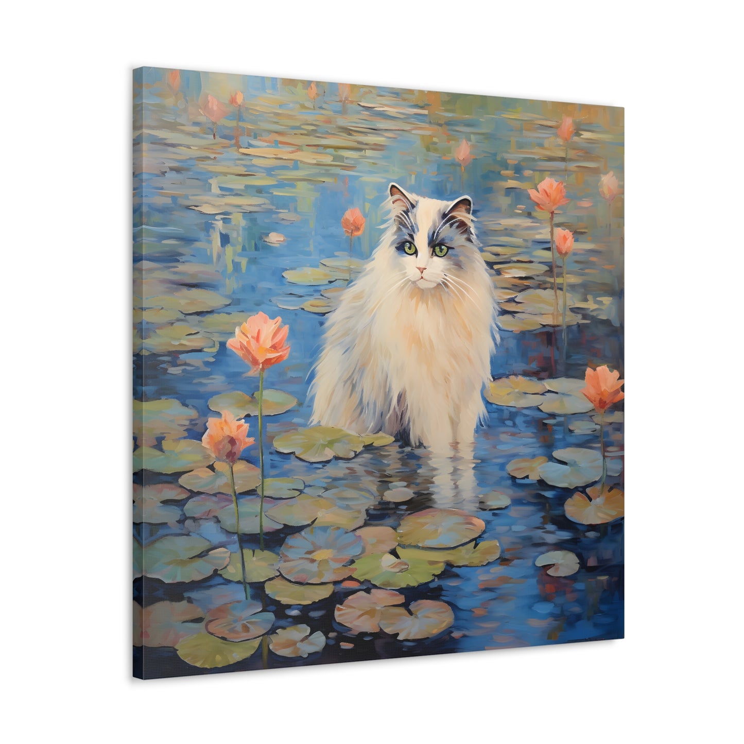 Cat Monet Canvas Print