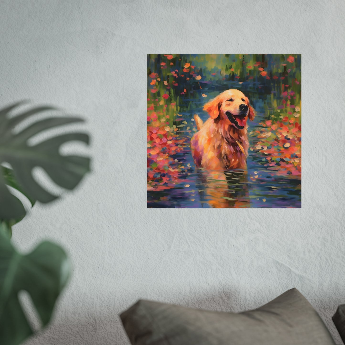 Golden Retriever Monet Giclée Print