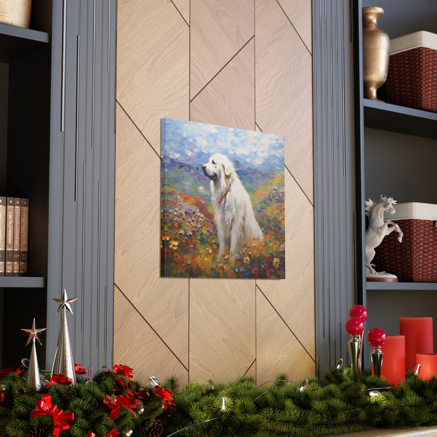 Great Pyrenees Monet Canvas Print