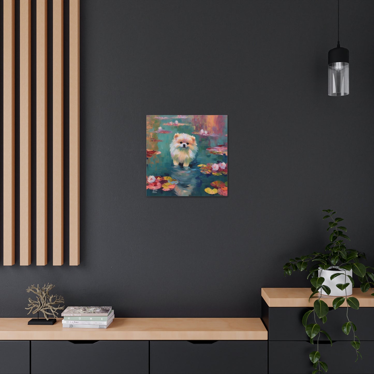 Pomeranian Monet Canvas Print