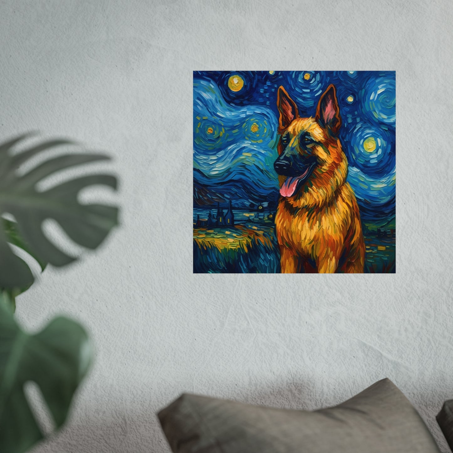 German Shepherd Van Gogh Giclée Print