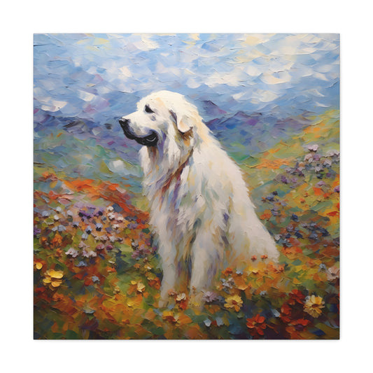 Great Pyrenees Monet Canvas Print