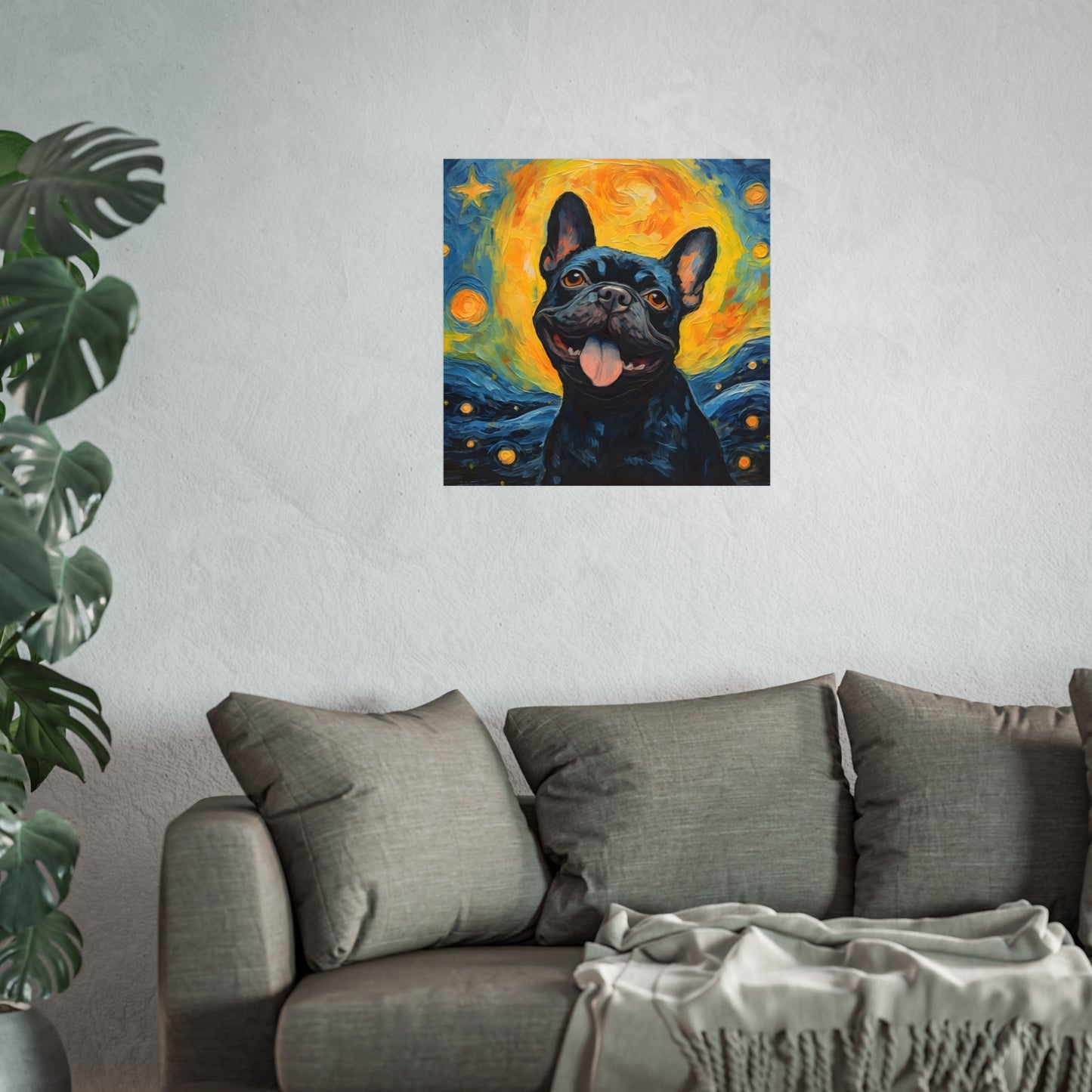 French Bulldog Van Gogh Giclée Print