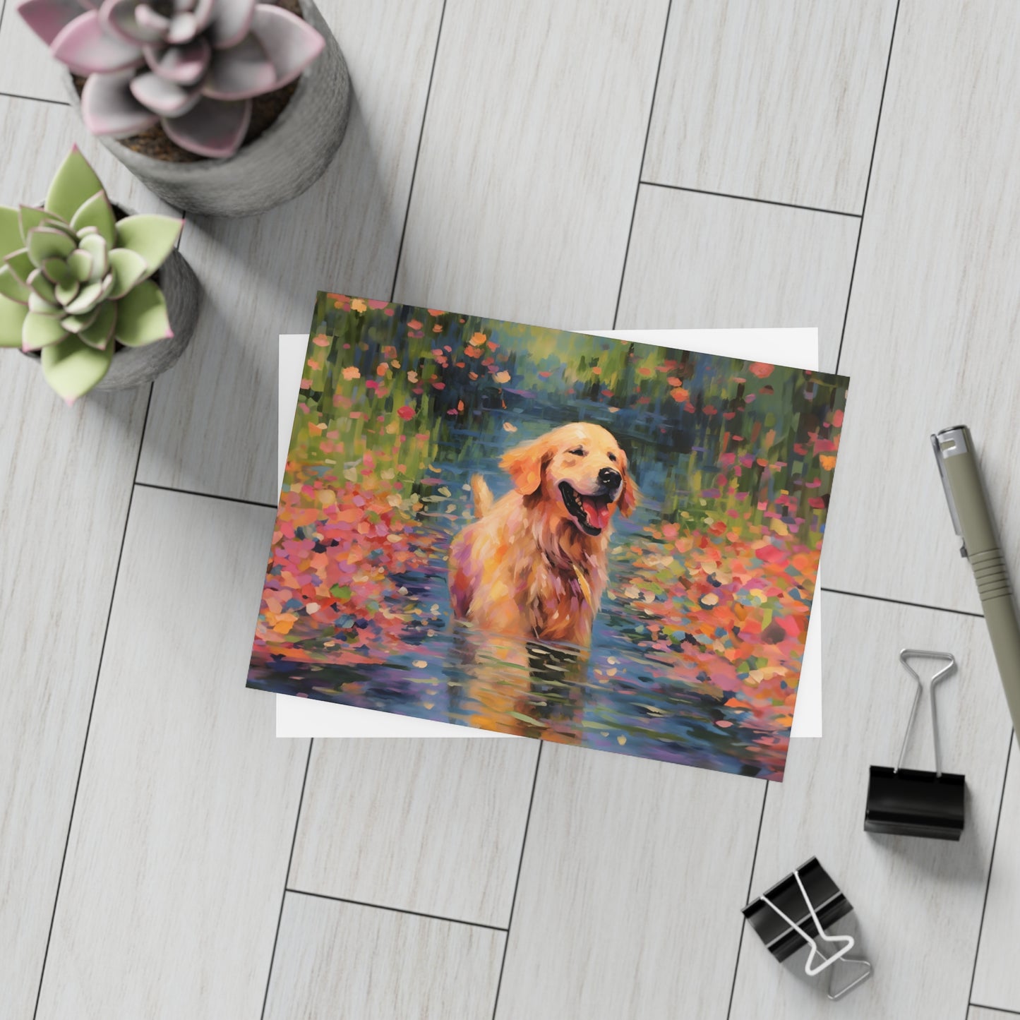 Golden Retriever Monet Postcards