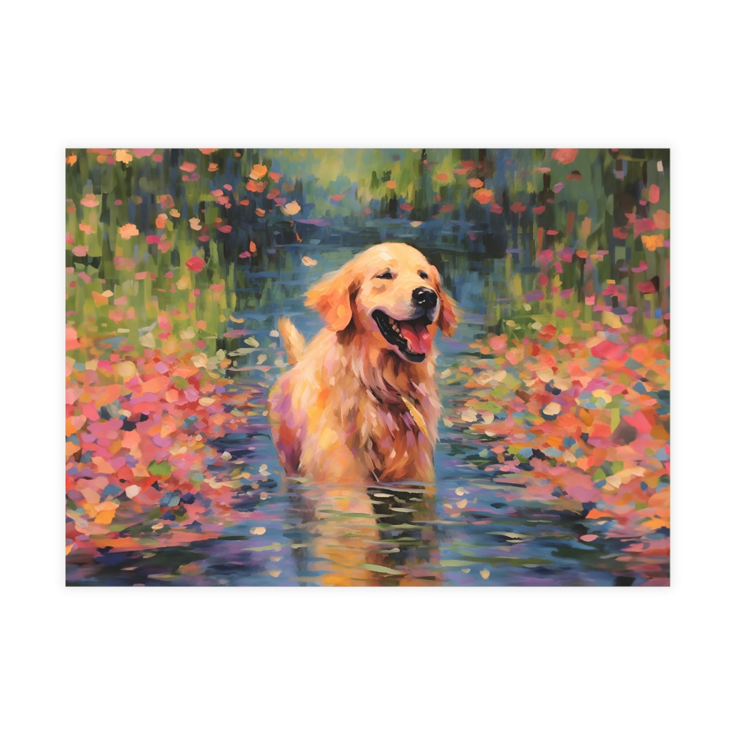 Golden Retriever Monet Postcards