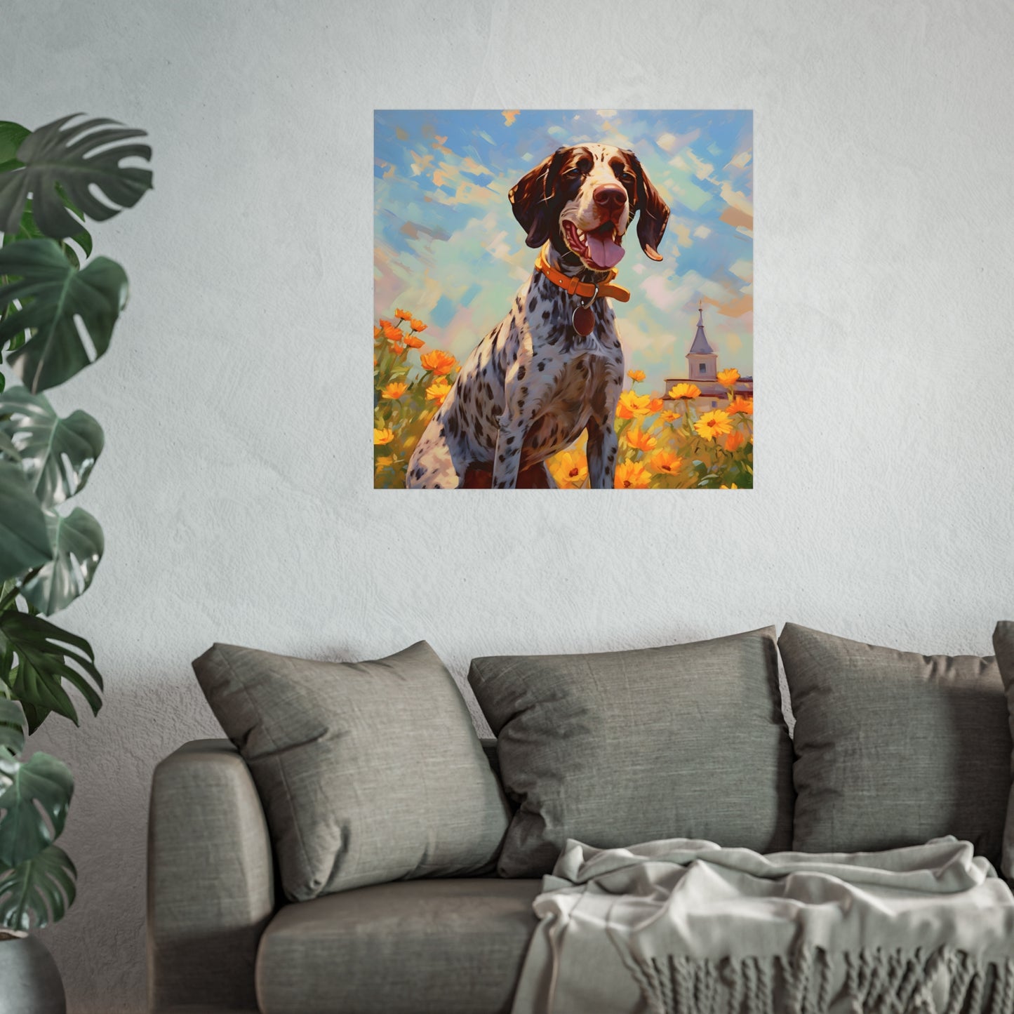 German Shorthaired Pointer Monet Giclée Print