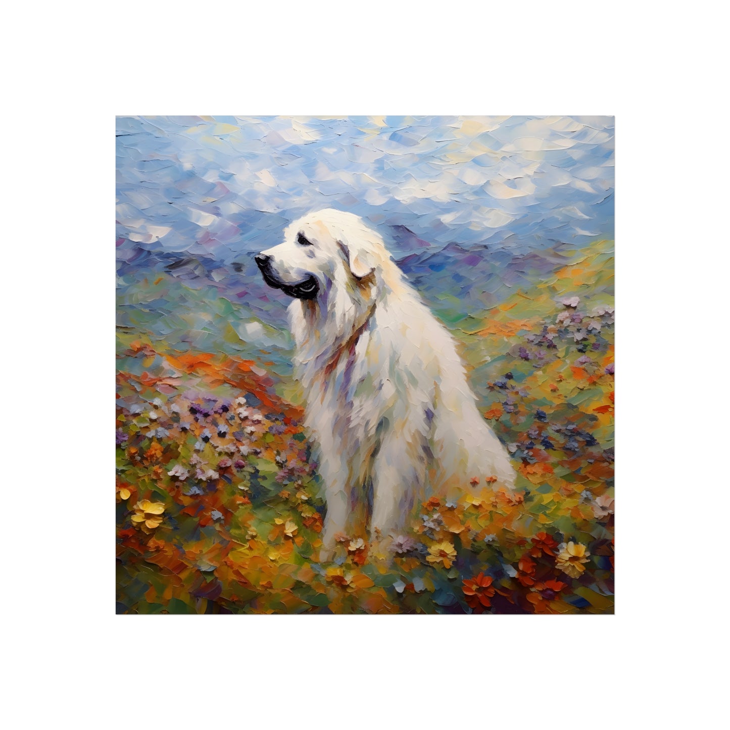 Great Pyrenees Monet Giclée Print