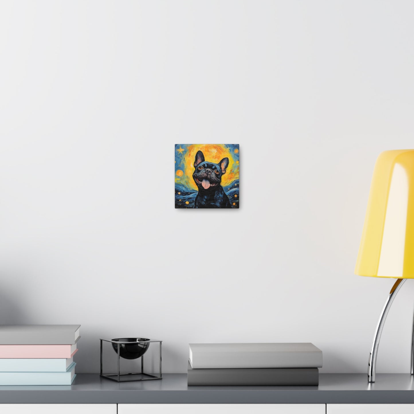 French Bulldog Van Gogh Canvas Print