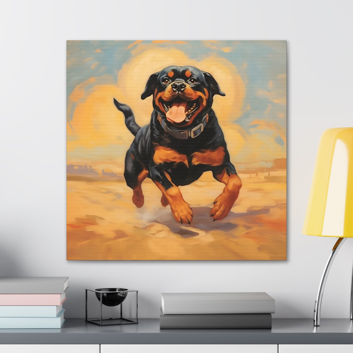 Rottweiler Dalí Canvas Print