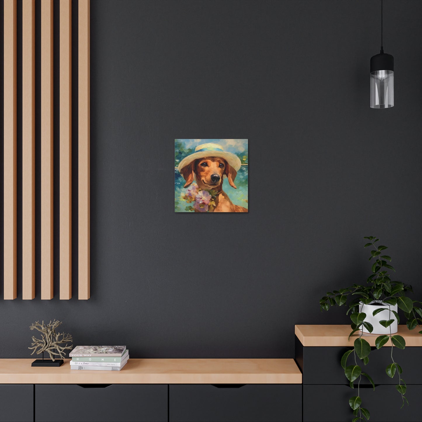 Dachshund Monet Canvas Print