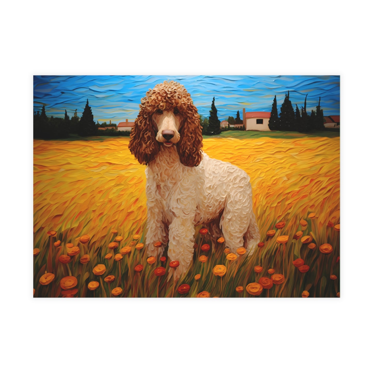 Standard Poodle Van Gogh Postcards