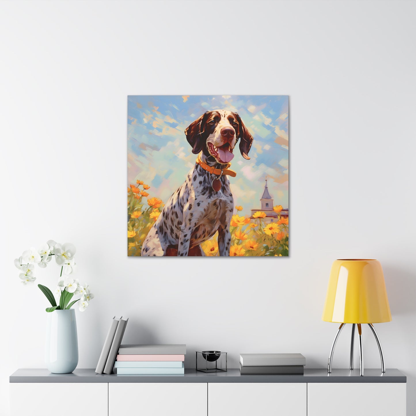 German Shorthaired Pointer Monet Canvas Print