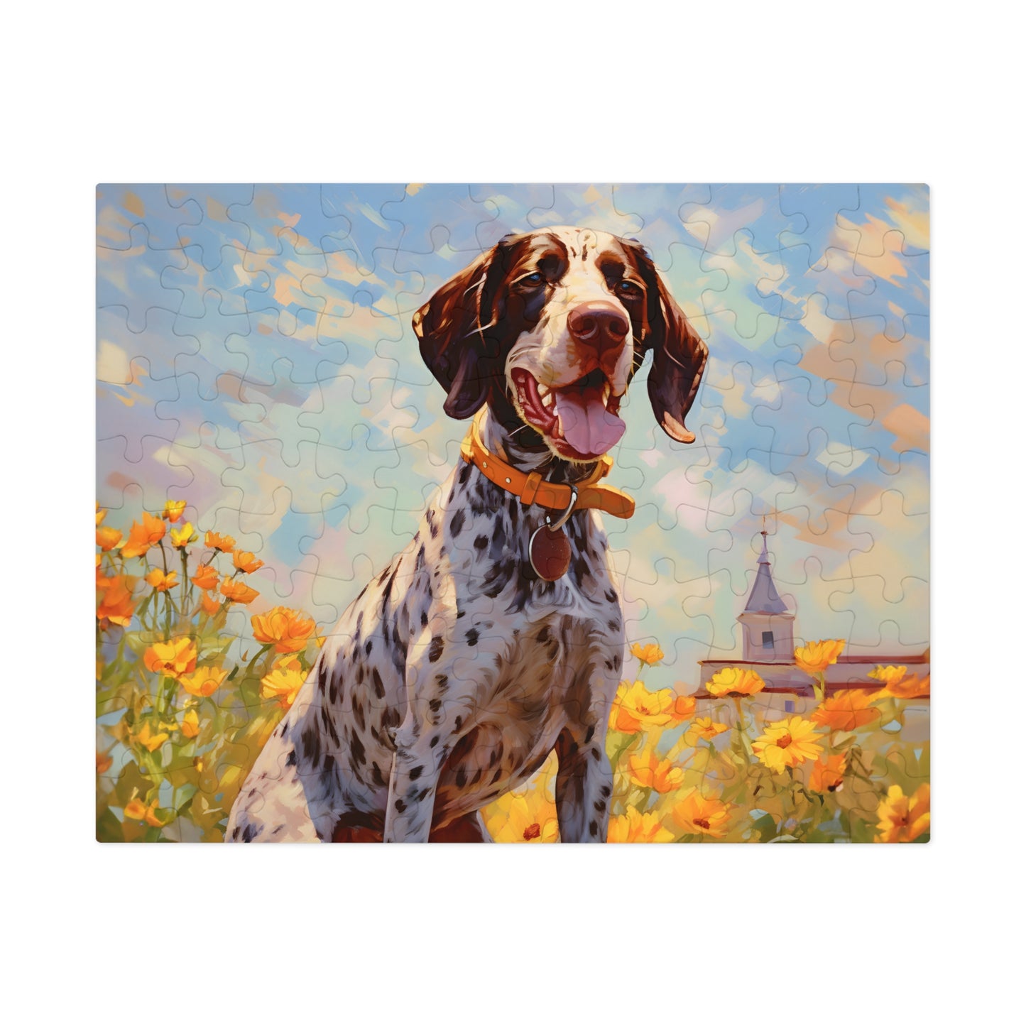 German Shorthaired Pointer Monet Puzzle Jigsaw Puzzle (30, 110, 252, 500,1000-Piece)