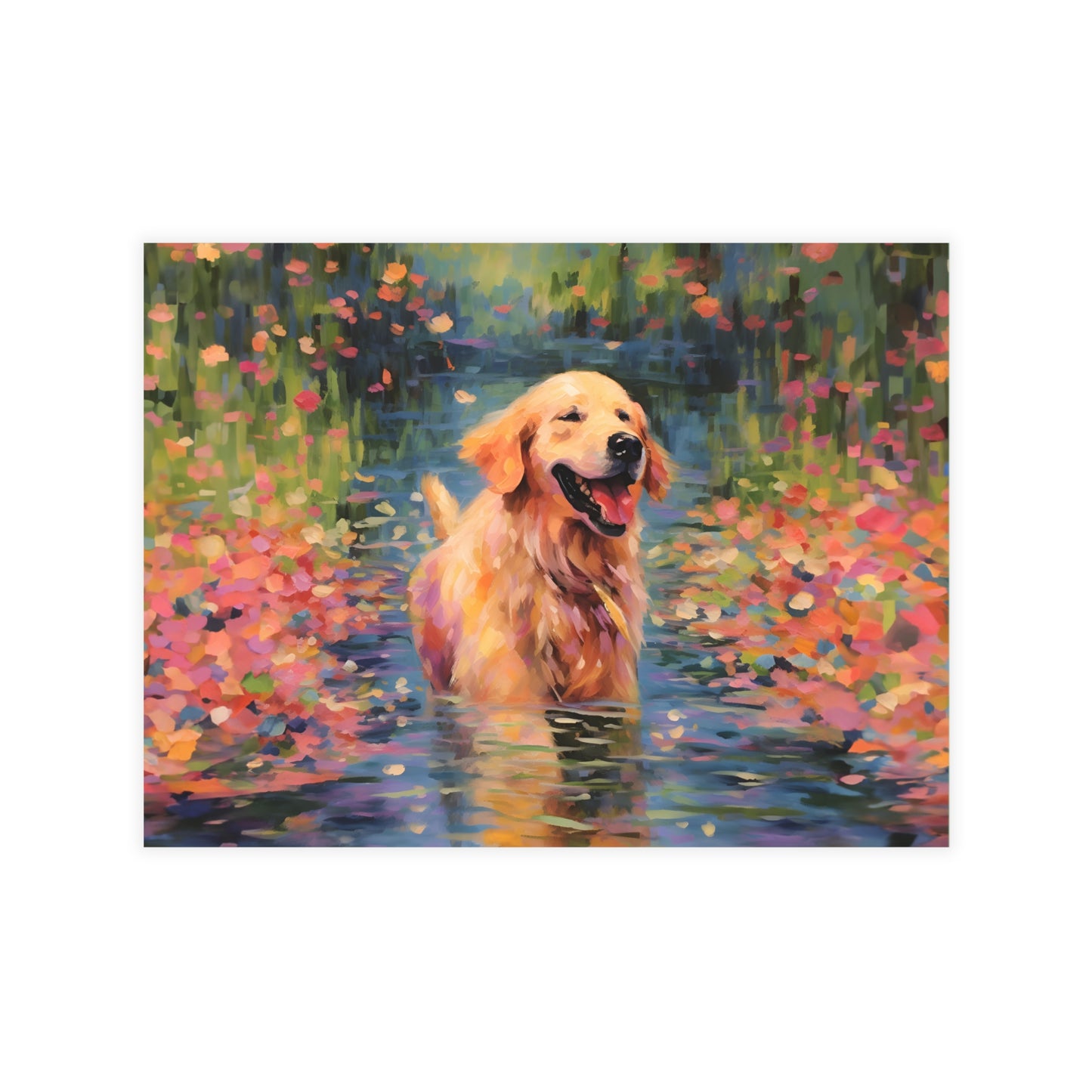 Golden Retriever Monet Postcards