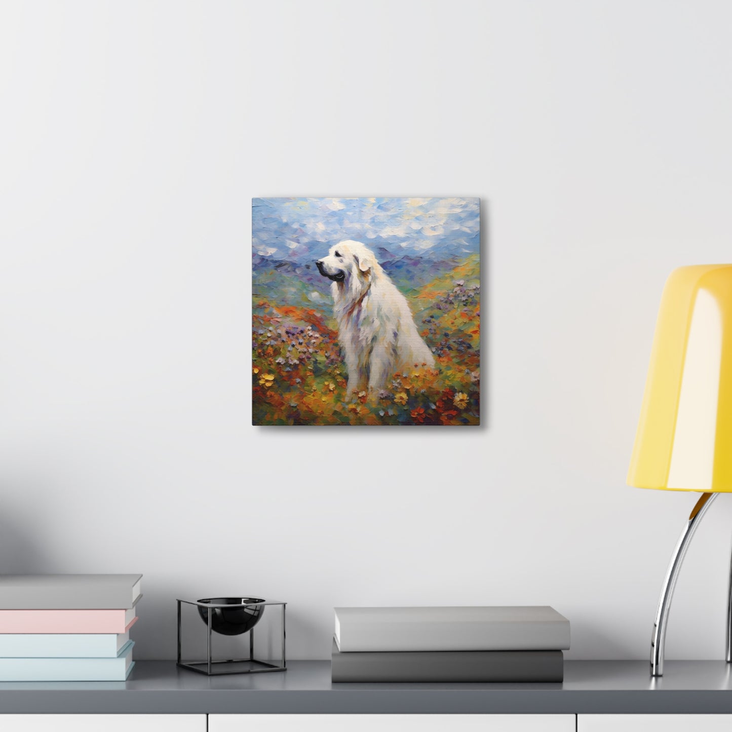 Great Pyrenees Monet Canvas Print