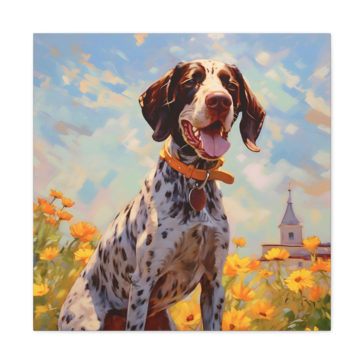 German Shorthaired Pointer Monet Canvas Print