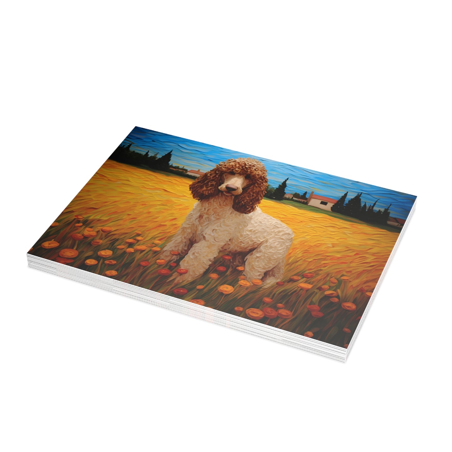 Standard Poodle Van Gogh Postcards