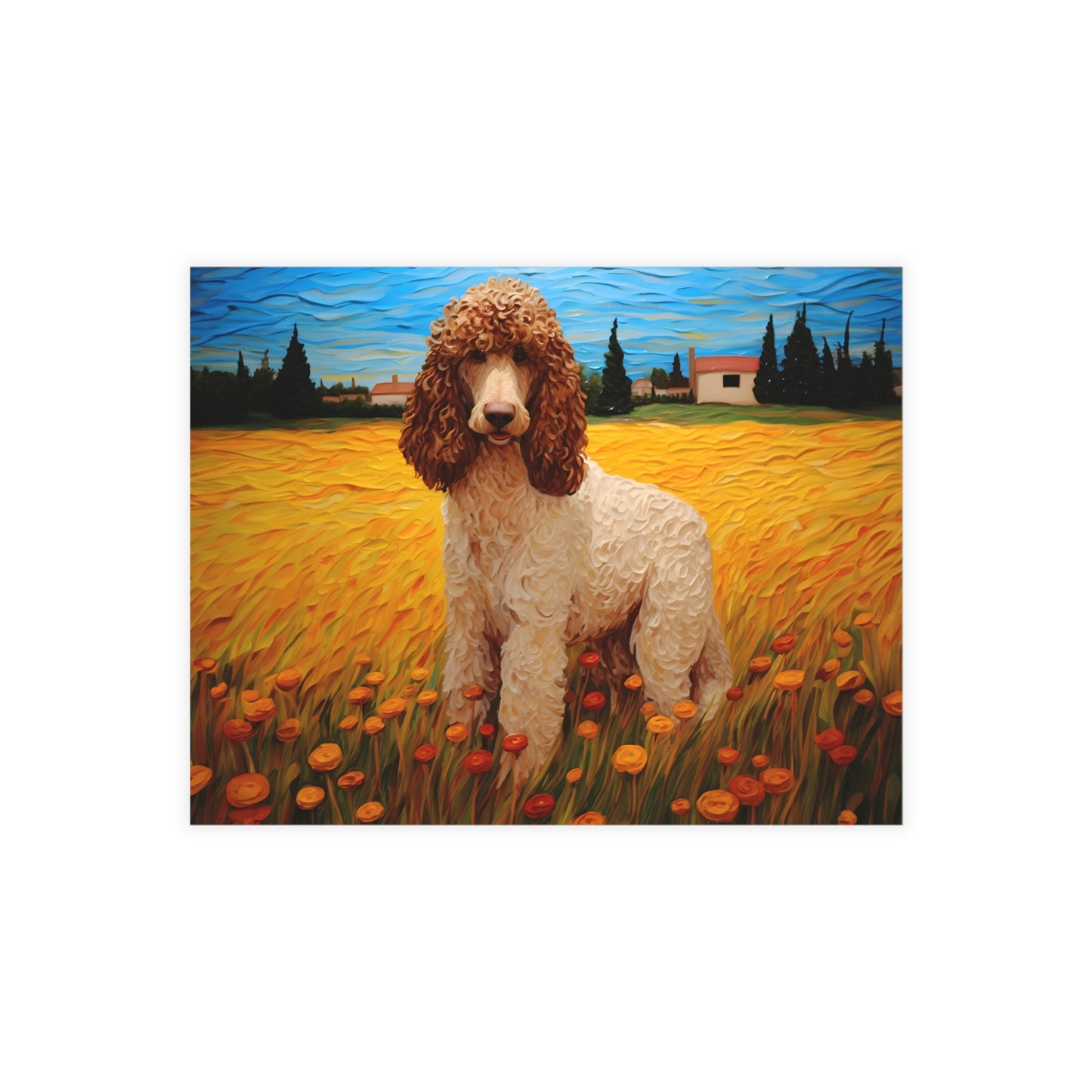 Standard Poodle Van Gogh Postcards