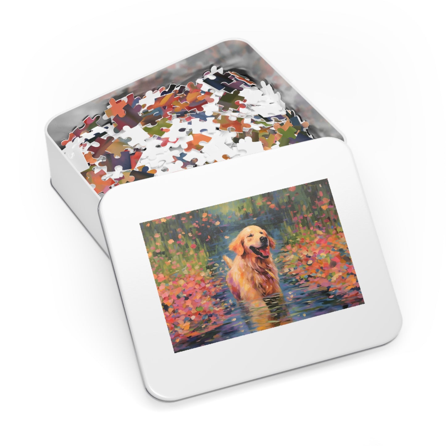 Golden Retriever Monet Puzzle (30, 110, 252, 500,1000-Piece)