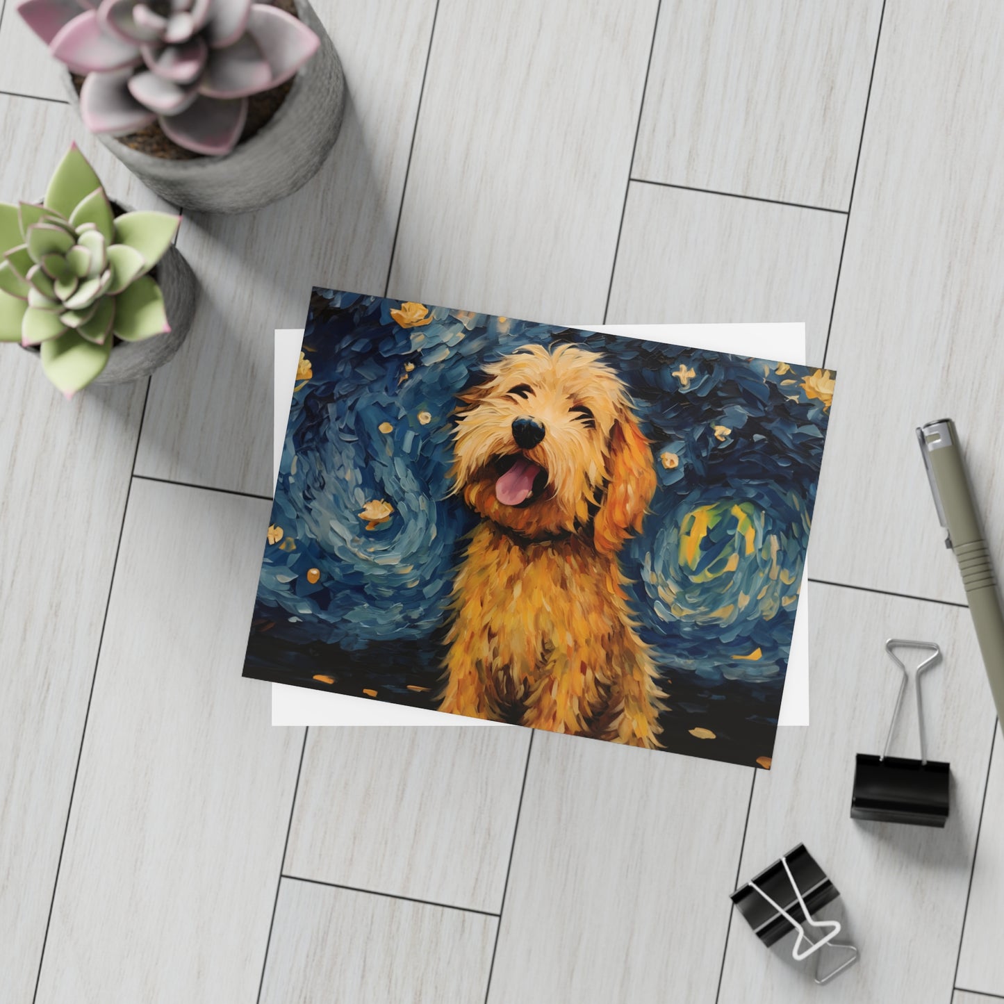 Golden Doodle Van Gogh Postcards