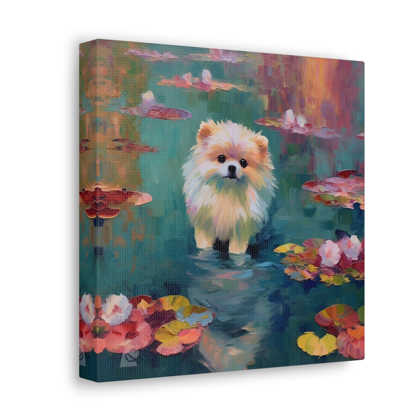 Pomeranian Monet Canvas Print