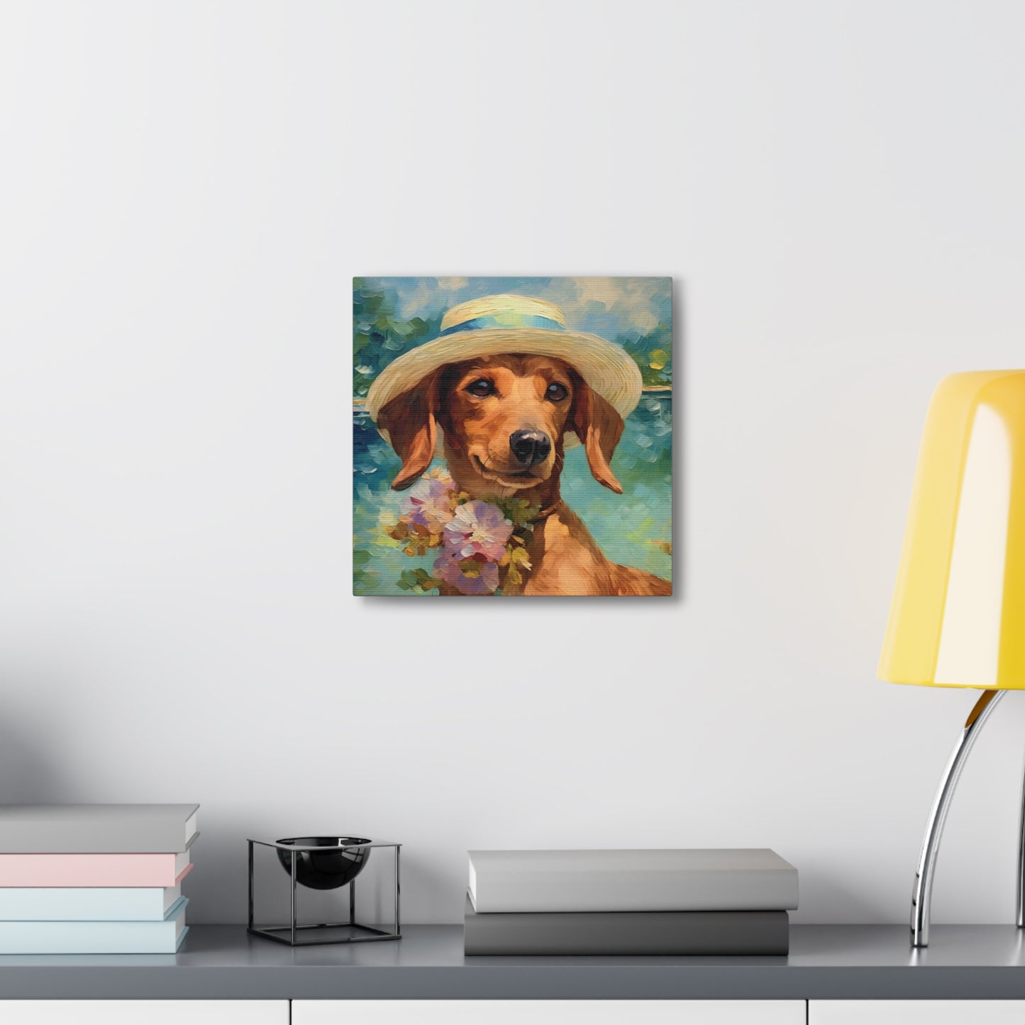 Dachshund Monet Canvas Print