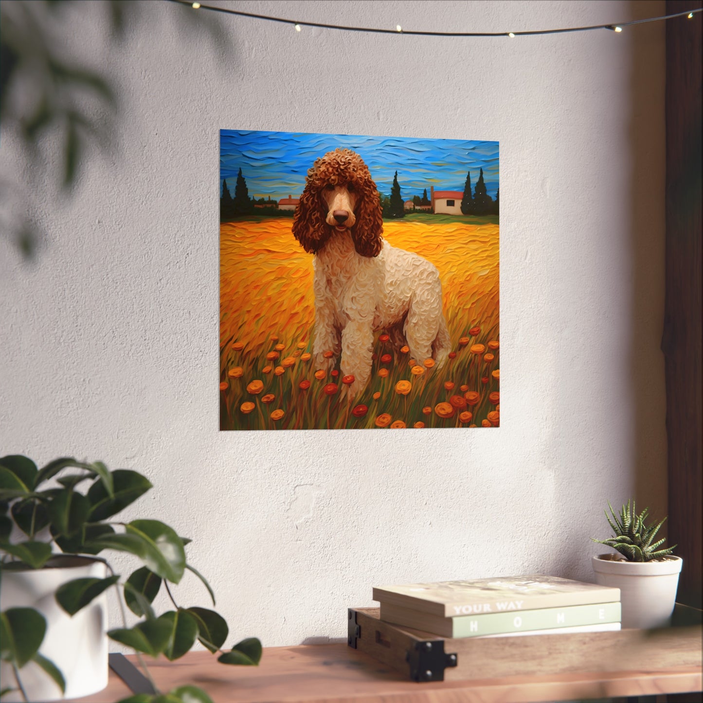 Standard Poodle Van Gogh Giclée Print