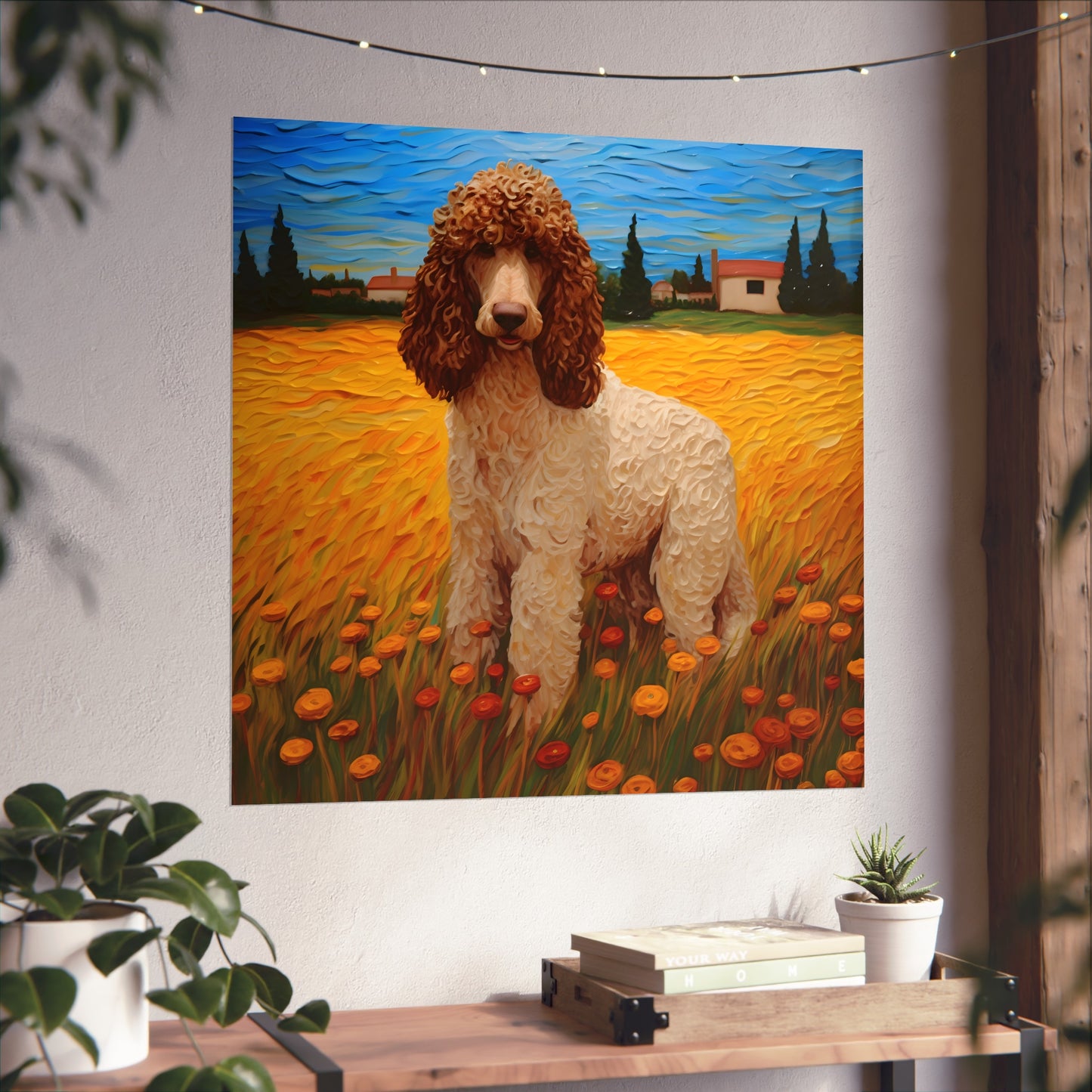 Standard Poodle Van Gogh Giclée Print