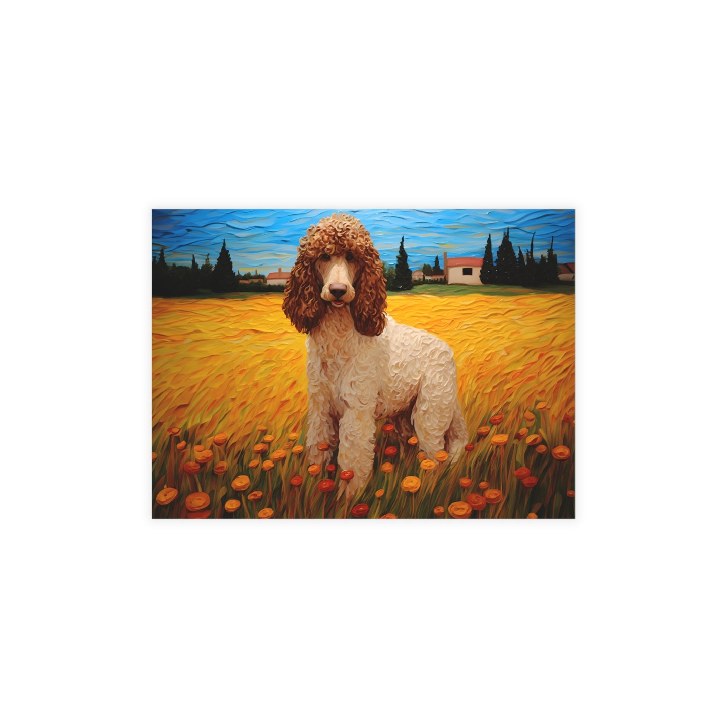 Standard Poodle Van Gogh Postcards