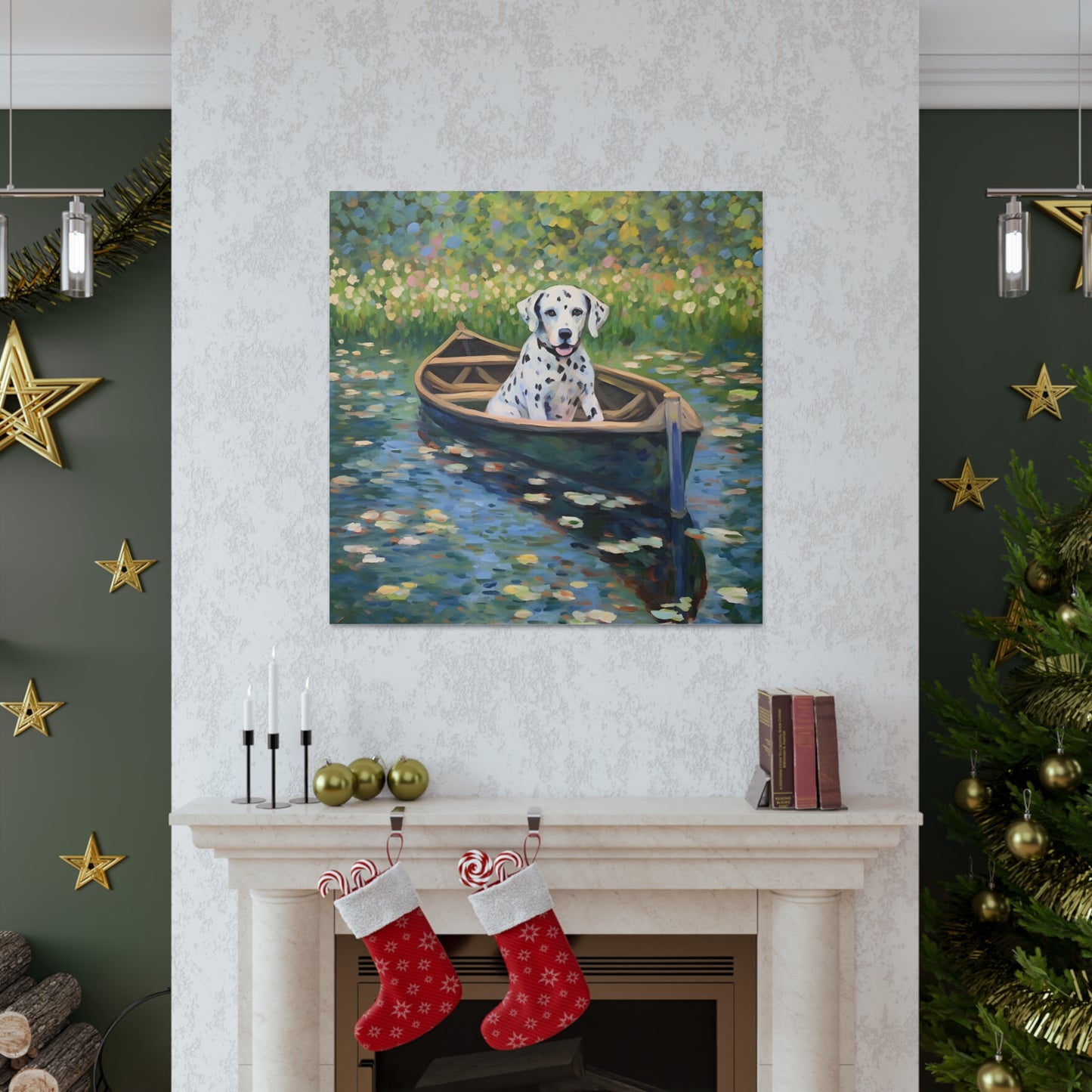 Dalmatian Monet Canvas Print